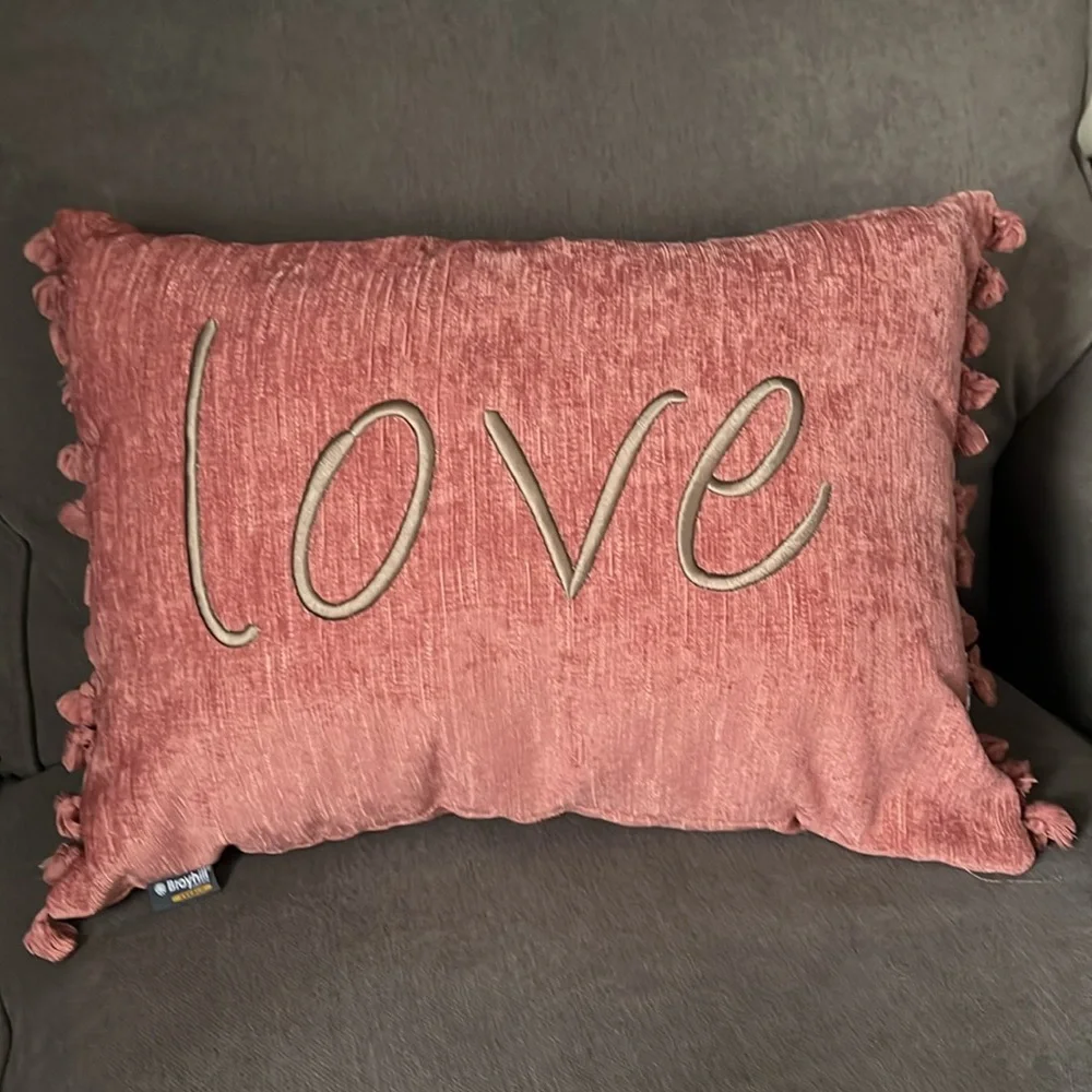 Decorative Love Pillow Set 12x17 inches NWOT